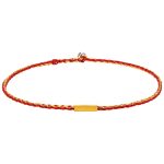 Buddha Stones 999 Gold Bead Handmade Four Thread Wishful Knots Braided Protection Bracelet Bracelet BS 12