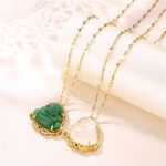 Buddha Stones Natural Laughing Buddha Peace Necklace Necklaces & Pendants BS 1