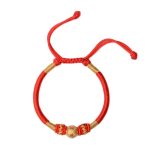 Buddha Stones 999 Sterling Silver Round Copper Coin Protection Luck Beaded String Bracelet Bracelet BS 2