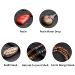 Buddha Stones Tibetan Wenge Wood Bodhi Seed Agate Balance Peace Necklace Pendant Necklaces & Pendants BS 21