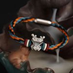 Buddha Stones Handmade 999 Sterling Silver Year of the Dragon Chinese Zodiac Protection Colorful Reincarnation Knot Rope Bracelet Bracelet BS 2