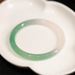 Buddha Stones Natural White And Green Chalcedony Agate Positive Cuff Bracelet Bangle Bracelet Bangle BS 1