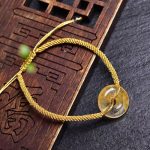 Buddha Stones Round Citrine Peace Buckle Happiness Braided Bracelet Bracelet BS Citrine (Happiness ♥ Prosperity)
