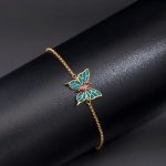 Buddha Stones 925 Sterling Silver Butterfly Zircon Love Chain Bracelet Bracelet BS Feng Shui Butterfly(Love♥Freedom)