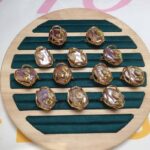 Buddha Stones Pearl Copper Plated Gold Flower Happiness Wealth Ring Ring BS 7