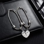 Buddha Stones 2pcs Matching Heart Mother Daughter Bracelets Bracelet BS 5
