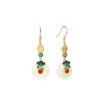 Buddha Stones Jade Copper Coins Auspicious Clouds Prosperity Necklace Pendant Bracelet Ring Earrings Bracelet Necklaces & Pendants BS 9