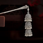 Buddha Stones Water Drop Lily of the Valley Flowers Tassels Confidence Hairpin Hairpin BS Lily of the Valley Flowers