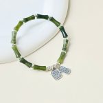 Buddha Stones 925 Sterling Silver Bamboo Jade Lucky Cat Fu Character Luck Abundance Bracelet Bracelet BS 15