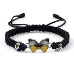 Buddha Stones Butterfly Freedom Love String Charm Bracelet Bracelet BS Black-Yellow Butterfly