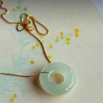 Buddha Stones Natural Round Jade Peace Buckle Luck Abundance Necklace Pendant Necklaces & Pendants BS 3