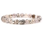 Buddha Stones Purple Agate Protection Bracelet Bracelet BS Dragon Vein Agate