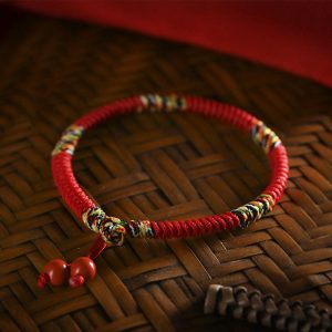 Buddha Stones Five Colors King Kong Knot String Protection Luck Bracelet Bracelet BS 17cm