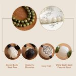 Buddha Stones Natural Green Sandalwood Bodhi Seed Soothing Bracelet Bracelet BS 12