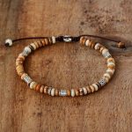 Buddha Stones Picture Jasper Positive Beads String Bracelet Bracelet BS 1