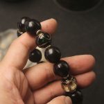 Buddha Stones Western Soapberry Incense Ash Liuli Glass Bead Wealth Bracelet Bracelet BS 4