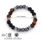 Buddha Stones Tiger Eye and Hematite Good Luck and Healing Bracelet Bracelet BS 1