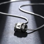 Buddha Stones Tibetan Om Mani Padme Hum Peace Necklace Rotatable Pendant Necklaces & Pendants BS 1