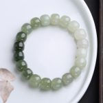 Buddha Stones Gradient Jade Luck Blessing Bracelet Bracelet BS Gradient Jade