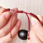 Buddha Stones Ebony Wood Cat Head Pattern Peace King Kong Knot Braided Bracelet Bracelet BS 6
