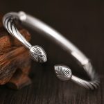 Buddha Stones Tibetan Om Mani Padme Hum Heart Sutra Purity Cuff Bracelet Bracelet Bangle BS 2