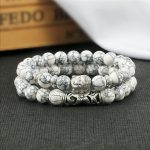 Buddha Stones 2Pcs Natural Crystal Agate Buddha Protection Bracelet Bracelet BS 18