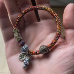 Buddha Stones Handmade Tibetan 925 Sterling Silver Chinese Zodiac Natal Buddha Zakiram Goddess of Wealth Protection Multicolored Rope Braided Bracelet Bracelet BS 22