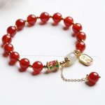 Buddha Stones Natural Red Agate Hetian Jade Fu Character Confidence Charm Bracelet (Extra 30% Off | USE CODE: FS30) Bracelet BS 2