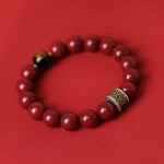 Buddha Stones 925 Sterling Silver Chinese Zodiac Natal Buddha Cinnabar Om Mani Padme Hum Calm Bracelet Bracelet BS 14