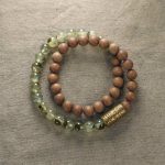 Buddha Stones Green Rutilated Quartz Natural Sandalwood Purification Bracelet Bracelet BS main