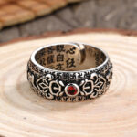 Buddha Stones Tibetan Ruby Copper Wealth Ring Rings BS 1