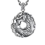 Buddha Stones Koi Fish Dragon Peace Buckle Wealth Necklace Pendant Necklaces & Pendants BS Koi Fish Dragon
