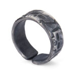 Buddha Stones 999 Sterling Silver Skeleton Pattern Handmade Blessing Ring Ring BS 12