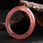 Buddha Stones Natural Strawberry Quartz Love Healing Bracelet Bangle Bracelet BS 2