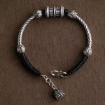 Buddha Stones Om Mani Padme Hum Lotus Peace Braided Bracelet Bracelet BS 1