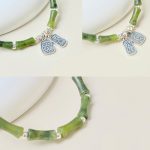Buddha Stones 925 Sterling Silver Bamboo Jade Lucky Cat Fu Character Luck Abundance Bracelet Bracelet BS 16
