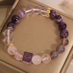 Buddha Stones Natural Amethyst Pink Crystal Inner Peace And Healing Bracelet Bracelet BS 4