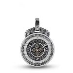 Buddha Stones Tibetan Om Mani Padme Hum Double Dorje Vajra Rotatable Purity Peace Necklace Pendant Necklaces & Pendants BS 15