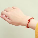 Buddha Stones Handmade Red Agate Amethyst Golden Rutilated Quartz Pink Crystal Bead Calm Braided Bracelet Bracelet BS 11