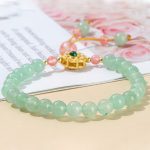 Buddha Stones Green Aventurine Luck Bead Tassel Bracelet Bracelet BS 4