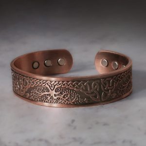 Buddha Stones Lucky Tree Of Life Balance Magnetic Adjustable Cuff Bracelet Bangle Bracelet Bangle BS main