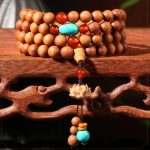 Buddha Stones Tibetan Sandalwood Lotus Enlightenment Charm Mala Bracelet Mala Bracelet BS 3