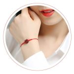 Buddha Stones Handmade Plum Blossom Four Leaf Clover PiXiu Lotus Koi Fish Cinnabar Blessing Braid Bracelet Bracelet BS 9