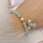 Buddha Stones Natural Jade Pearl Gourd Prosperity Luck Bracelet Bracelet BS 2