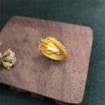 Buddha Stones Golden Dragon Success Strength Ring Ring BS 7