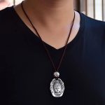 Buddha Stones Chinese Zodiac Natal Buddha Om Mani Padme Hum Lotus Compassion Necklace Pendant Necklaces & Pendants BS 19