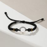 Buddha Stones 925 Sterling Silver Peace Buckle Auspicious Clouds Fortune Braided Bracelet Bracelet BS 1