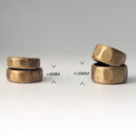 Buddha Stones Tibetan Simple Design Copper Brass Frosted Wealth Ring Ring BS 18