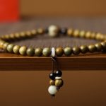 Buddha Stones Green Sandalwood Bodhi Seed Lotus Soothing Double Wrap Bracelet Bracelet BS 1