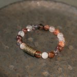 Buddha Stones White Crystal Red Hematoid Quartz Gold Rutilated Quartz Purple Phantom Protection Bracelet Bracelet BS Red Hematoid Quartz 17-17.5cm